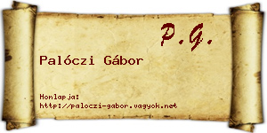 Palóczi Gábor névjegykártya
