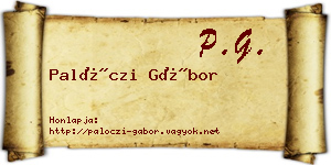 Palóczi Gábor névjegykártya